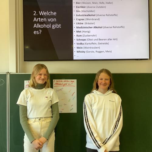 Alkohol Schwerpunkt in den 3. Klassen 